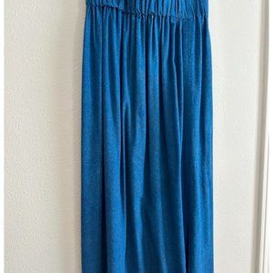 Miranda Bennett Blue Silk Noil Skirt